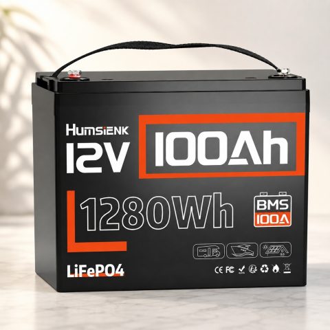 LiFePO4 12V/100Ah Акумулятор Humsienk з BMS для систем резервного живлення
