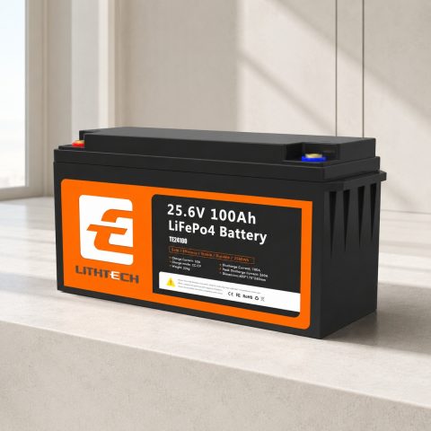 LiFePO4 24V 100Ah Акумулятор Lithtech 2560Wh, 100A, BMS