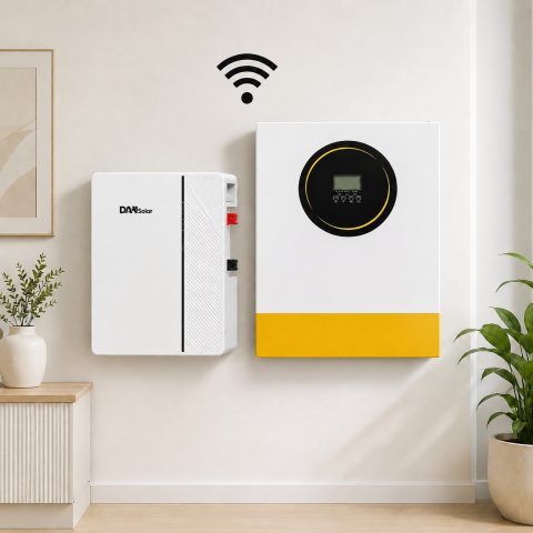 11 кВт Комплект Гібридний інвертор Anenji з Wi-Fi + акумулятор DAH Solar 51.2V 100Ah, BMS для резервного живлення