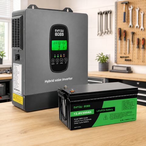 3,8 кВт*год LiFePO4 Комплект резервного живлення Datouboss Інвертор + акумулятор 12V/300Ah для будинку, квартири