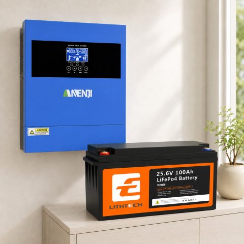 4.2 кВт Комплект резервного живлення Інвертор Anenji WiFi + 24V 100Ah акумулятор Lithtech
