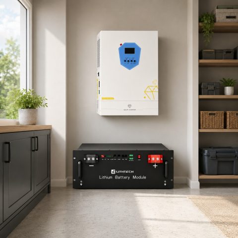 6,2 кВт LiFePO4 Комплект резервного живлення: гібридний інвертор Daxtromn + 51.2V 100Ah Lithtech акумулятор для будинку, квартири