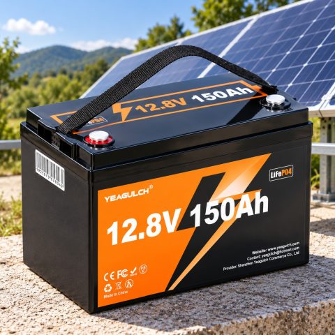 LiFePO4 12V 150Ah Акумулятор Yeagulch, BMS 100 А, для систем резервного живлення будинку