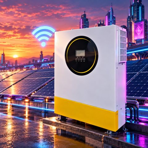11 кВт 48 В Гібридний сонячний інвертор Anenji з Wi-Fi та двома MPPT з низьким рівнем шуму для дому, квартири