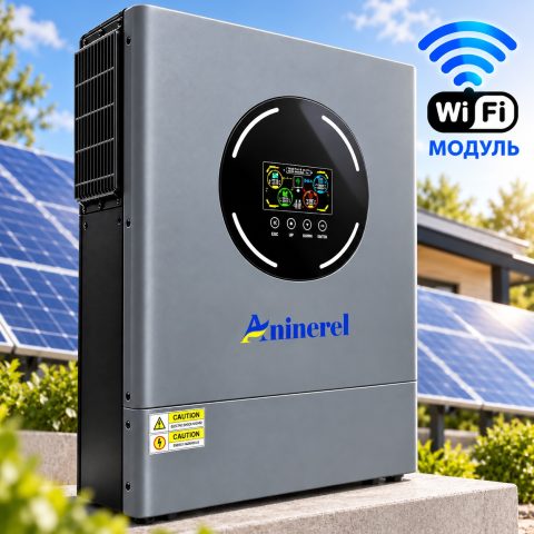 11 кВт 48 В Гібридний сонячний інвертор Aninerel з Wi-Fi та двома MPPT, Produced by Anenji з низьким рівнем шуму для дому, квартири
