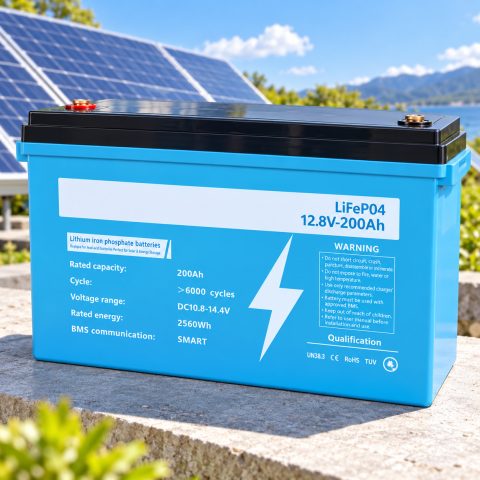 LiFePO4 12V/200Ah Акумулятор Dipower для резервного живлення будинку, квартири з BMS