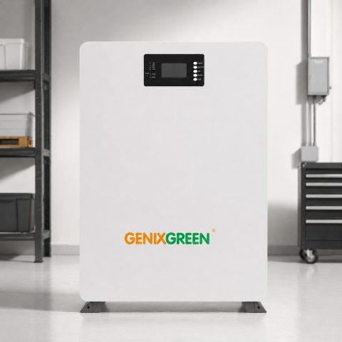 LiFePO4 51,2V/100Ah Акумулятор Genix Green з Wi-Fi, Smart BMS, LCD-дисплеєм 5,12 кВт*год для систем резервного живлення